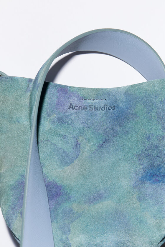 ACNE STUDIOS Musubi knotted printed suede shoulder bag
