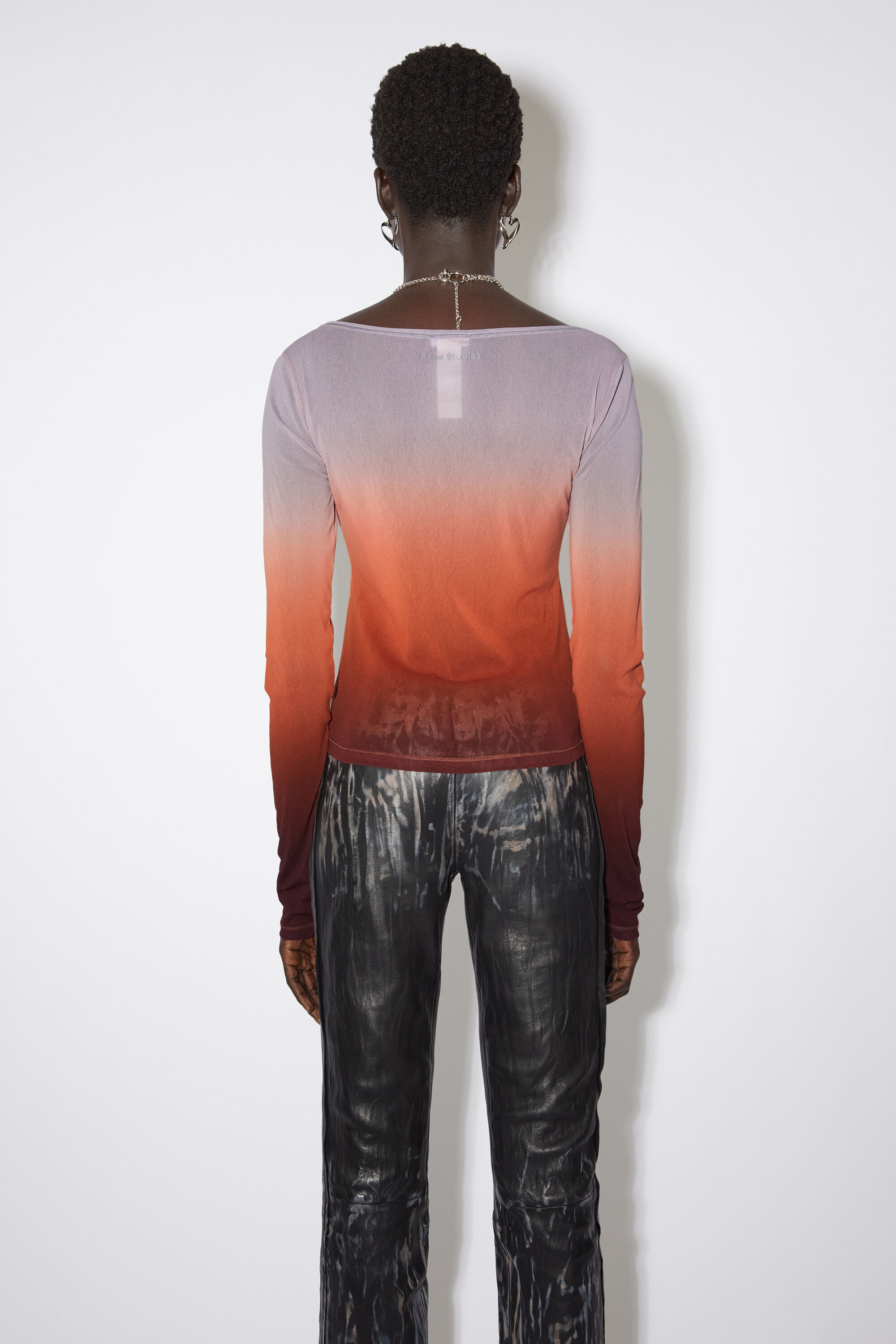 Acne Studios - Mesh top - Red/grey