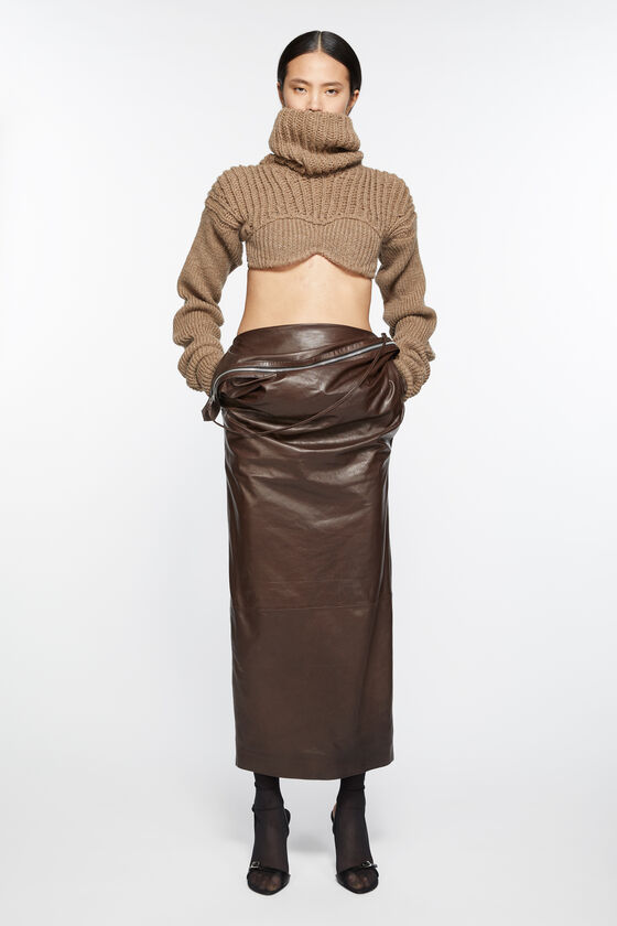 Acne Studios Leather zipper tape skirt Laufsteg-Show