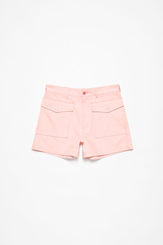 NA-KD cotton blend logo print sweat shorts in light pink - PINK