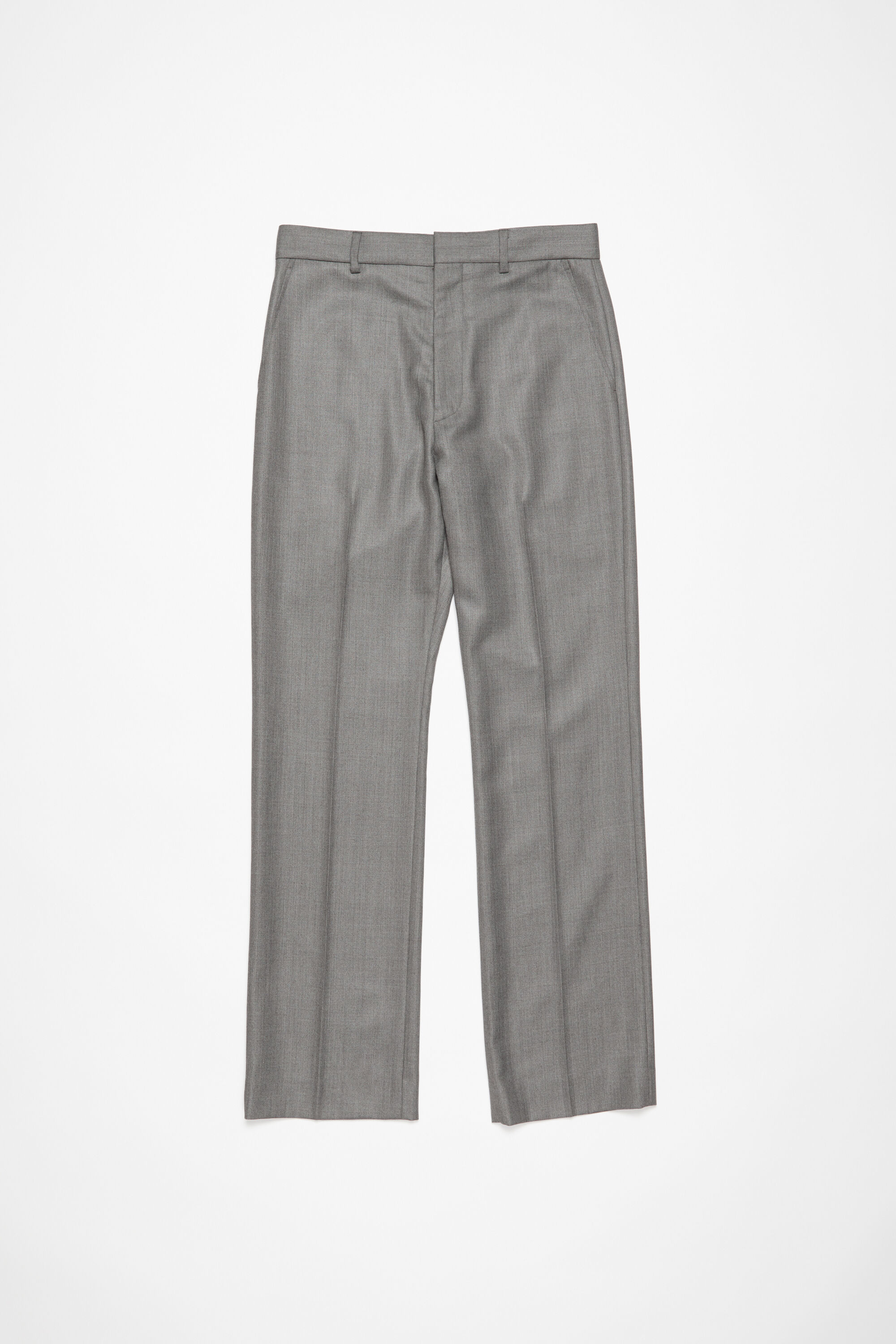 BOSS - All-gender relaxed-fit trousers in melange wool
