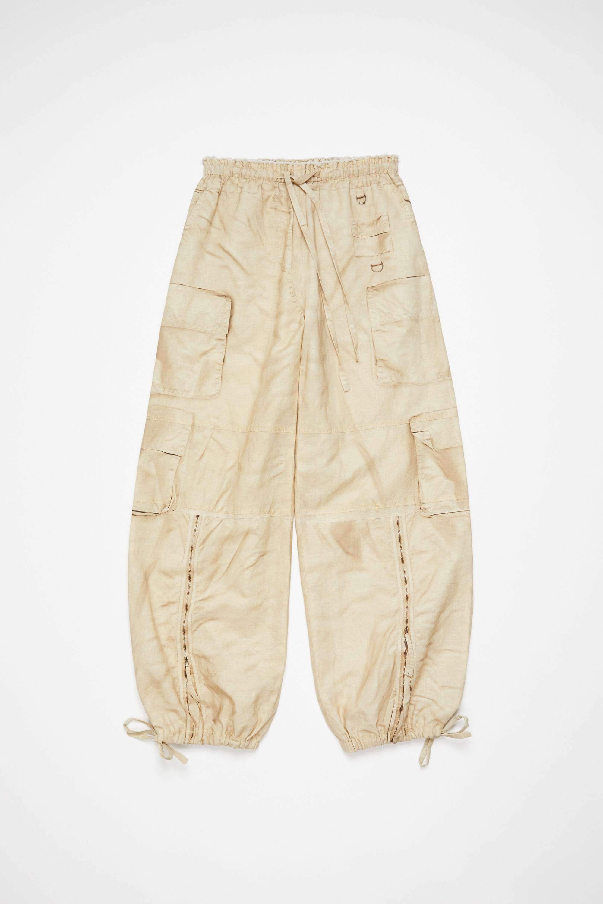 Acne Studios - Relaxed fit printed trousers - Oat beige