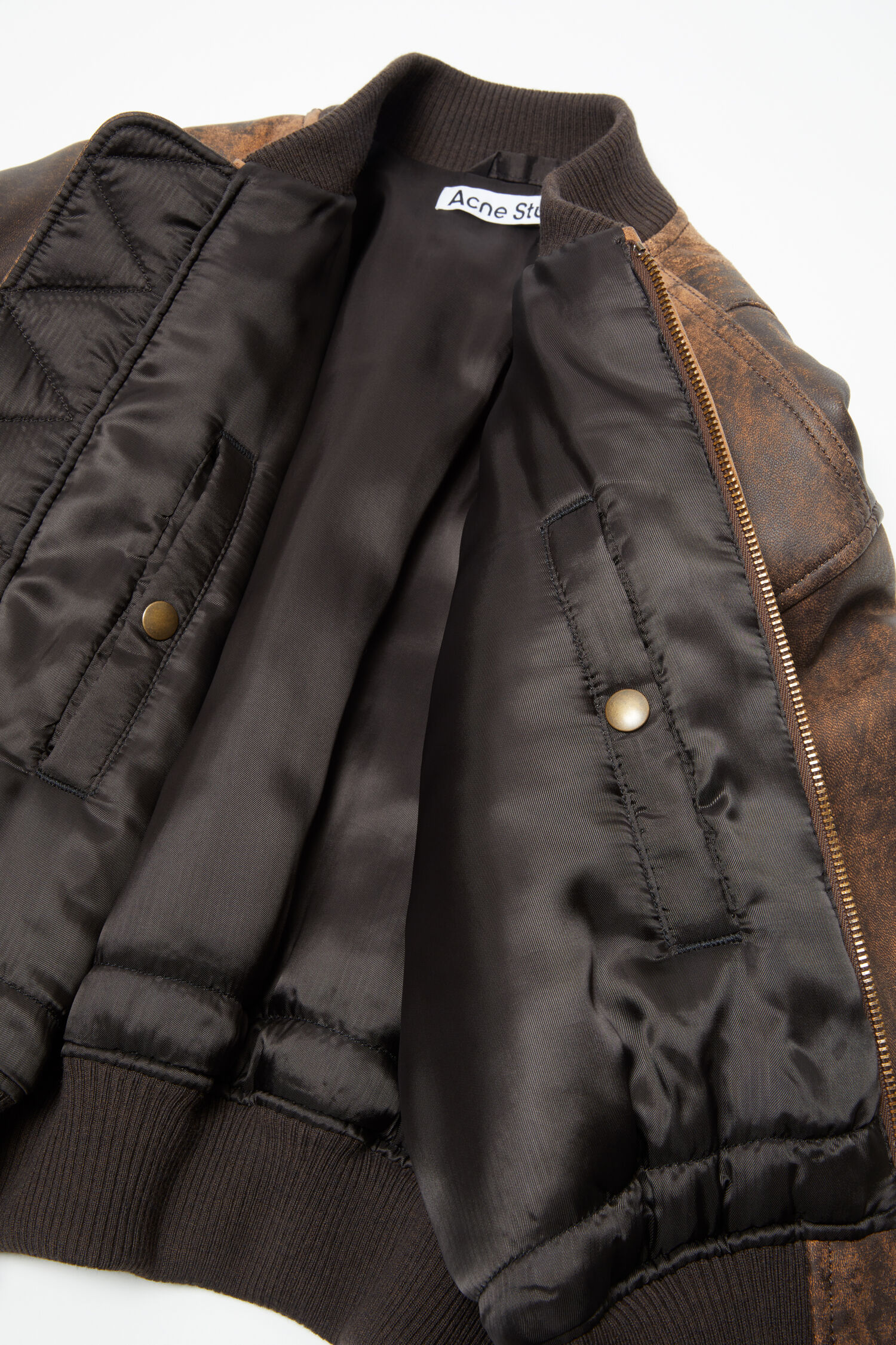 Acne Studios - Leather bomber jacket - Brown