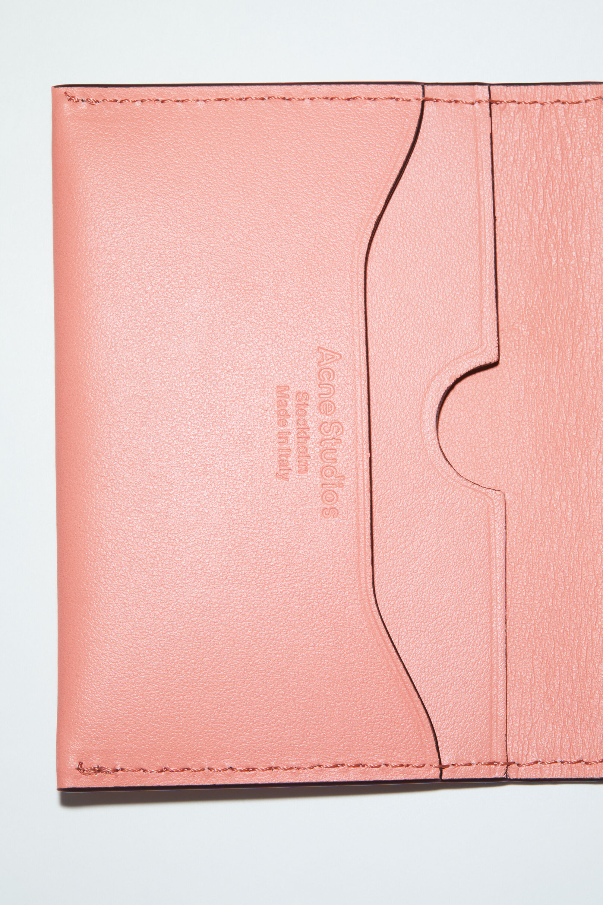 Acne Studios - Folded card holder - Salmon pink