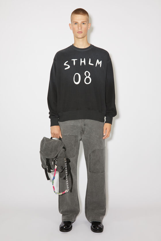 Acne Studios - Patch print sweater - Relaxed fit - Carbon grey