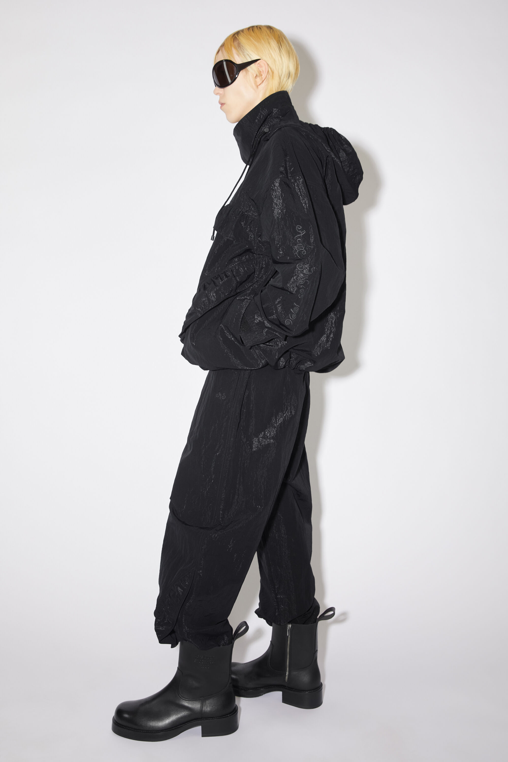Acne Studios - Embroidered nylon jacket - Stone black