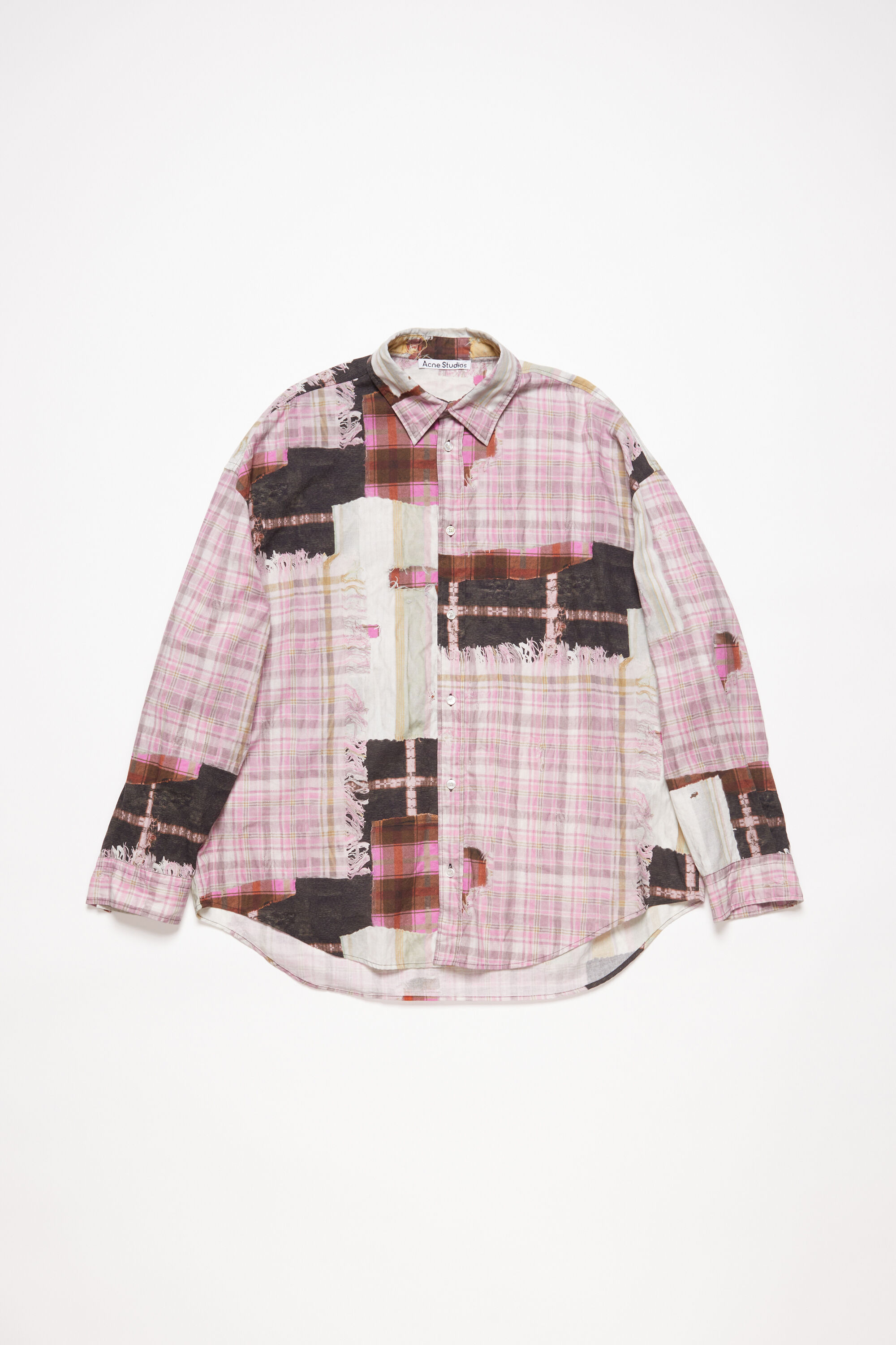 Acne Studios - Print button-up shirt - Pink multicolor