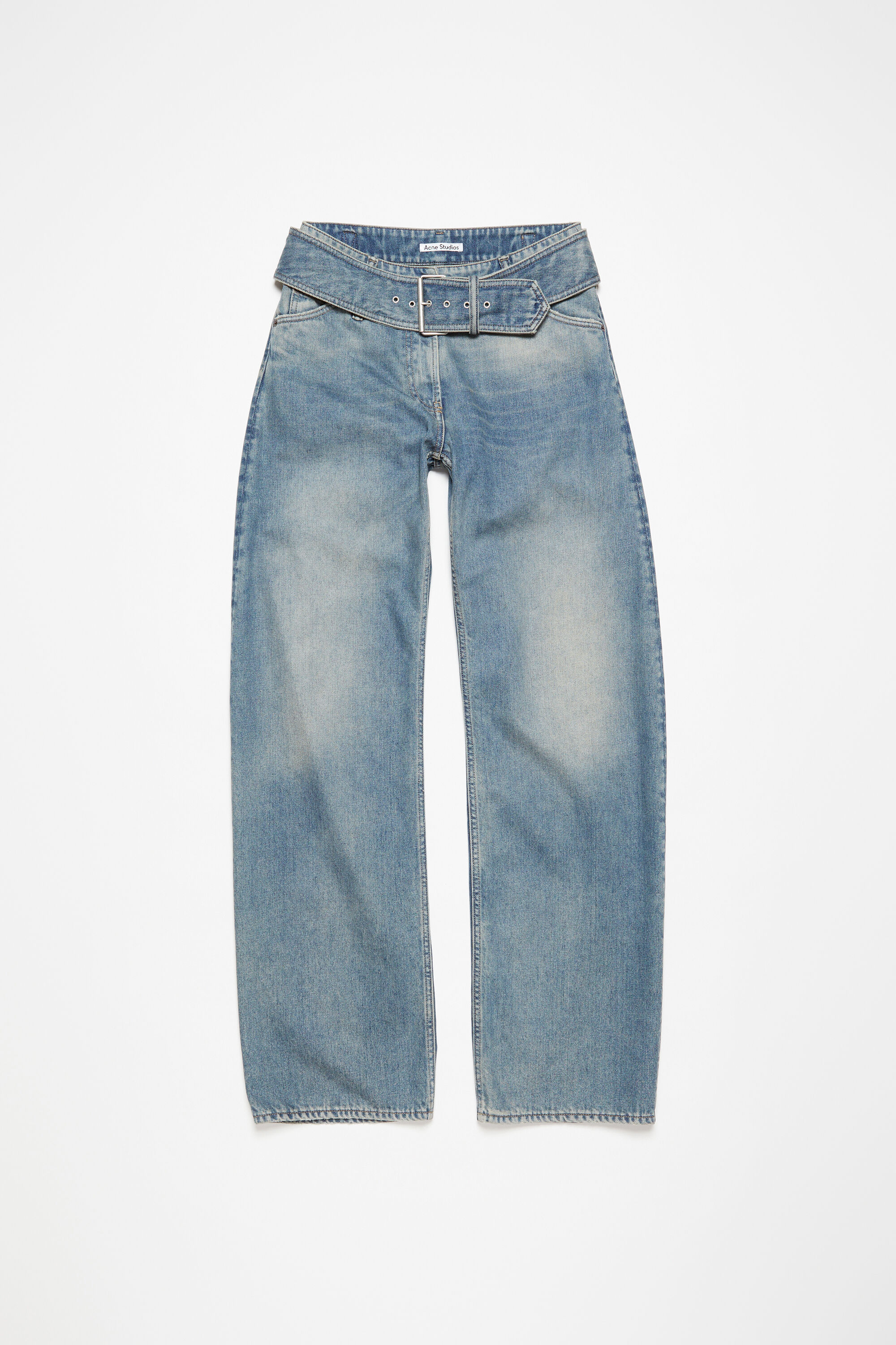 Acne Studios - Belted jeans - Relaxed fit - Mid Blue