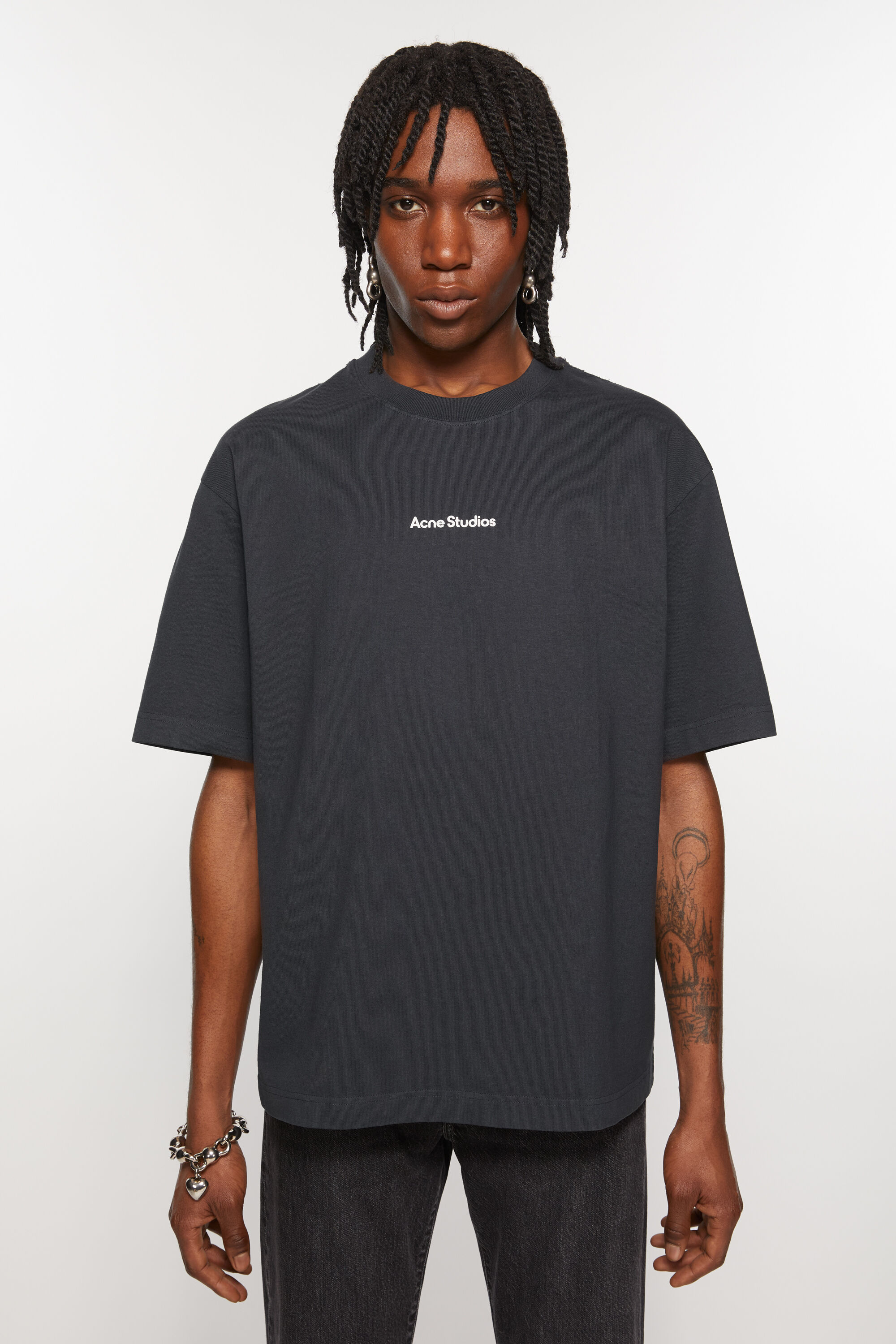 Acne Studios - T-shirt stamp logo - Relaxed fit - Black