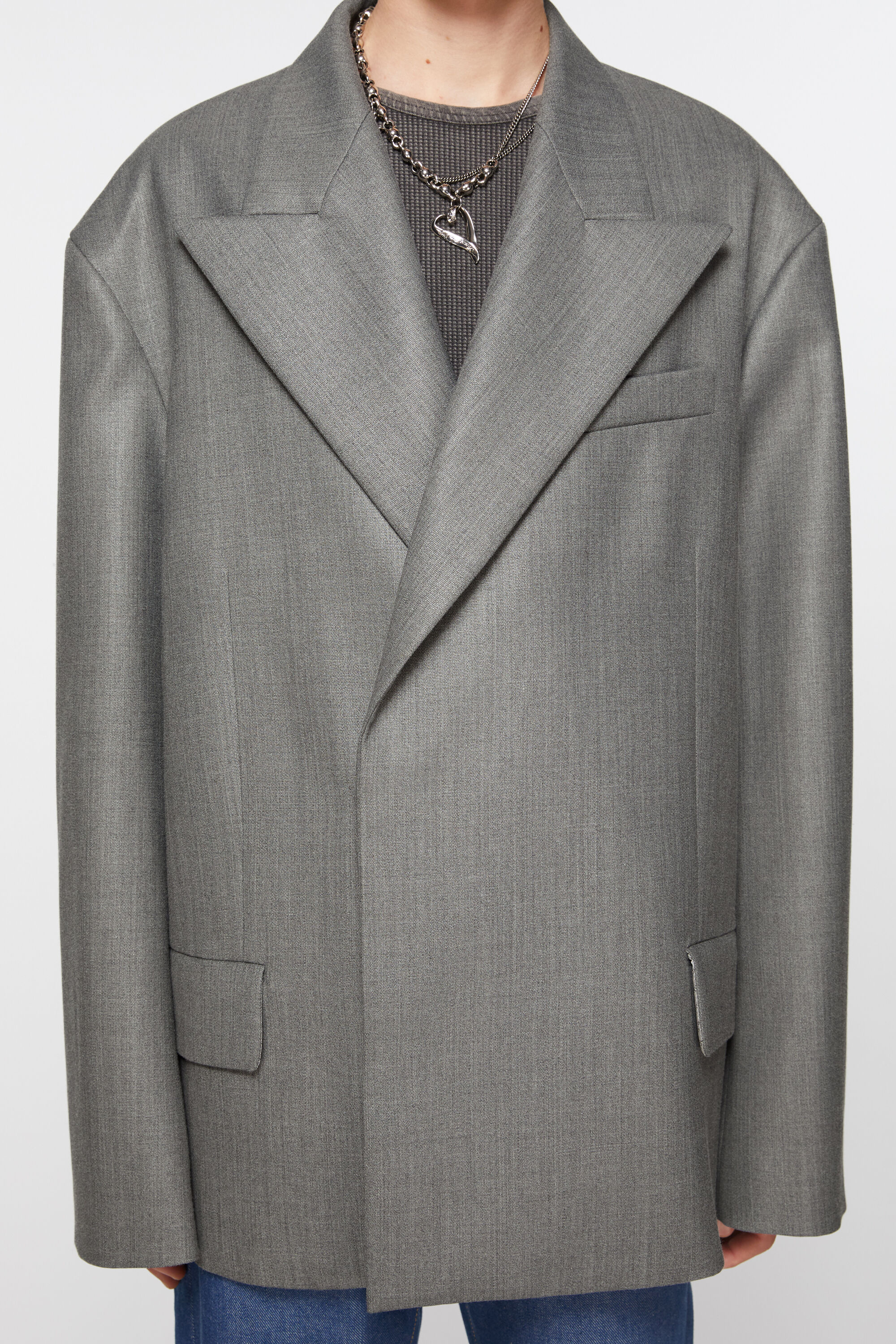 Relaxed fit suit jacket