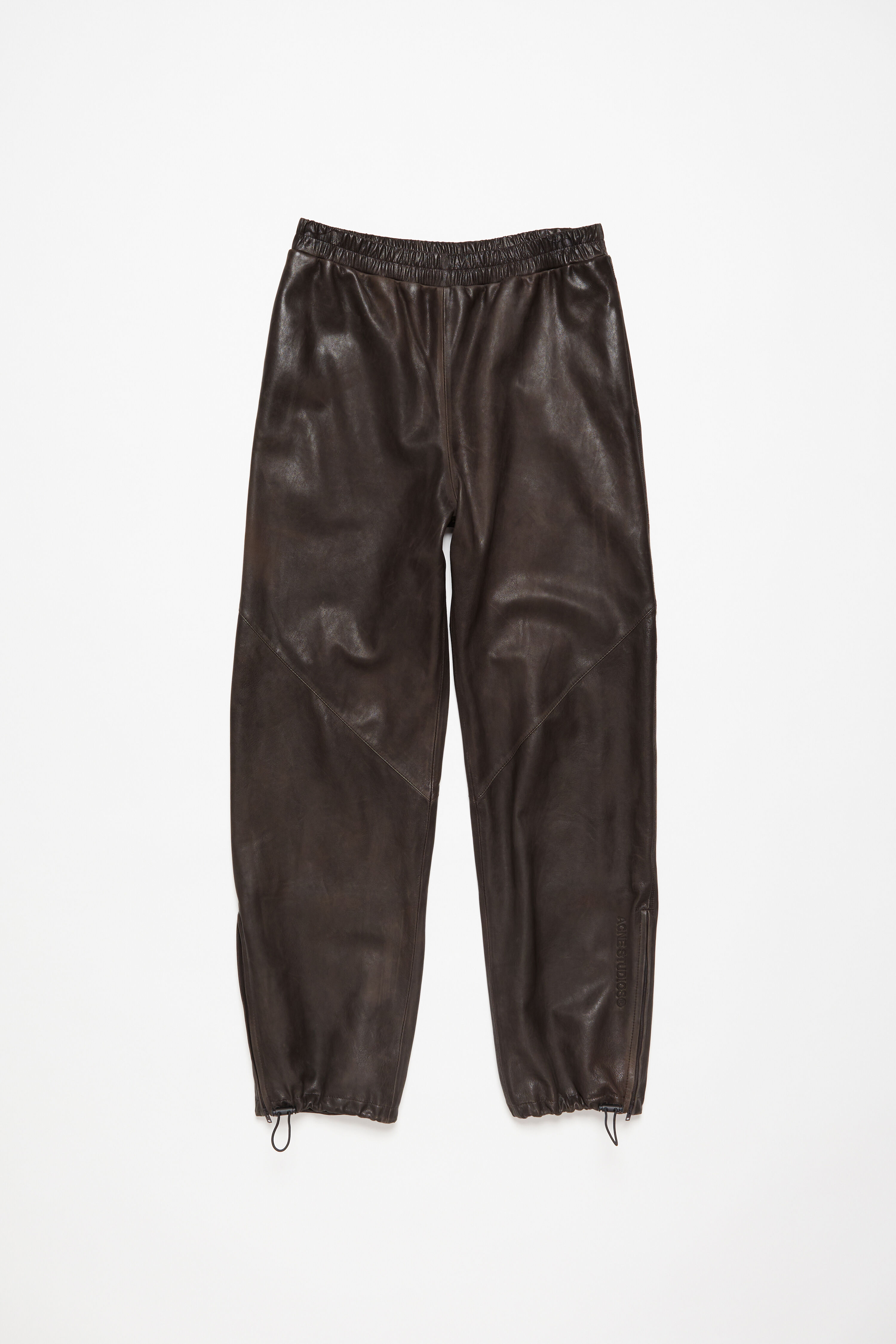 Leather casual trousers