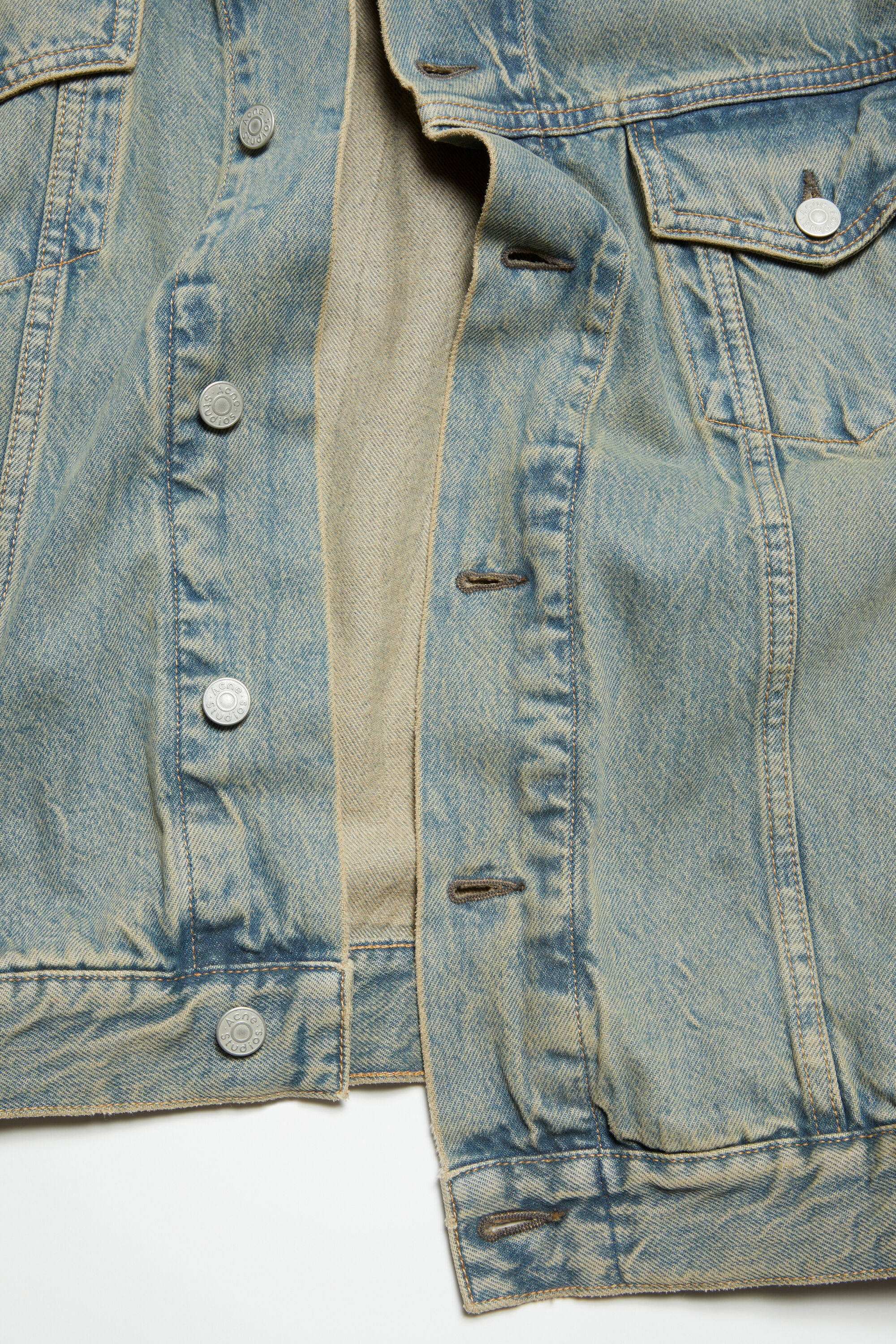 Acne Studios - Denim jacket - Oversized fit - Blue/beige