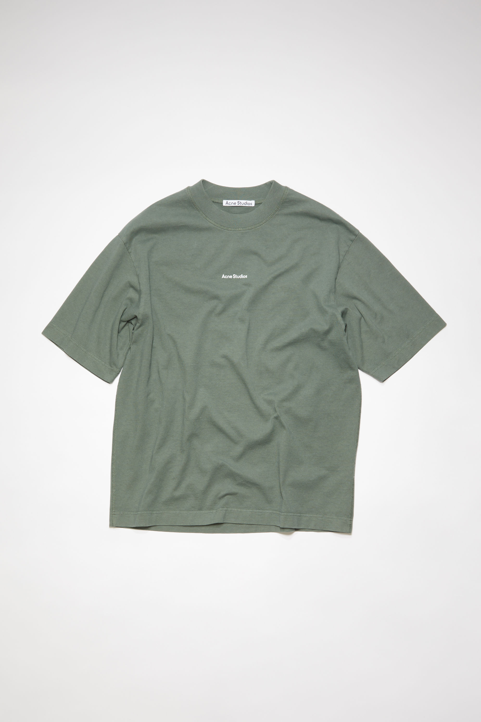 Acne Studios Logo T-shirt In Cedar Green