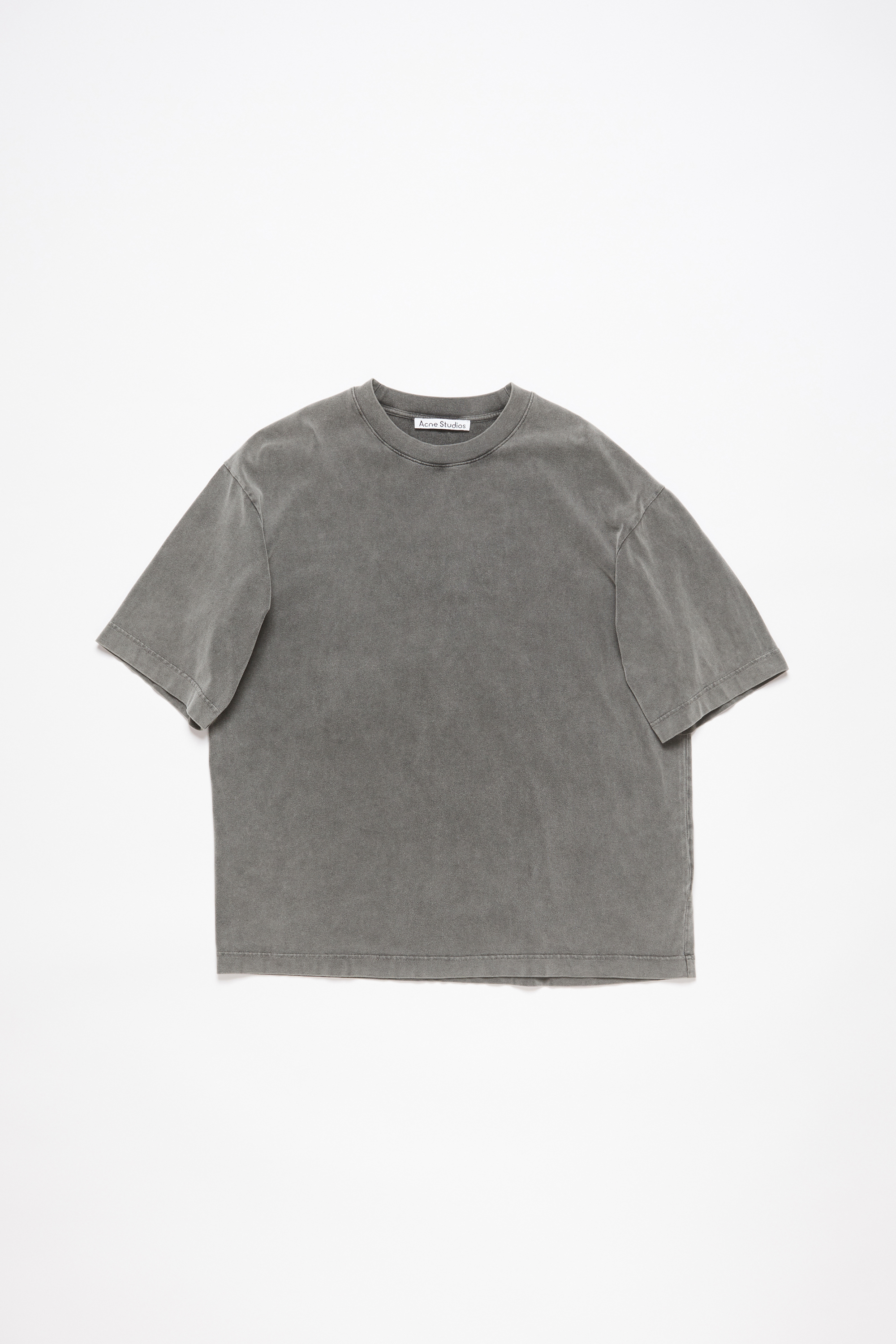 Acne Studios Crew Neck T-shirt In Ausgebleichtes Schwarz