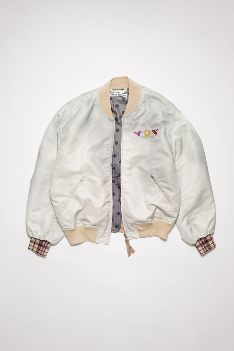 Acne Studios Kids' Satin Bomber Jacket In White | ModeSens