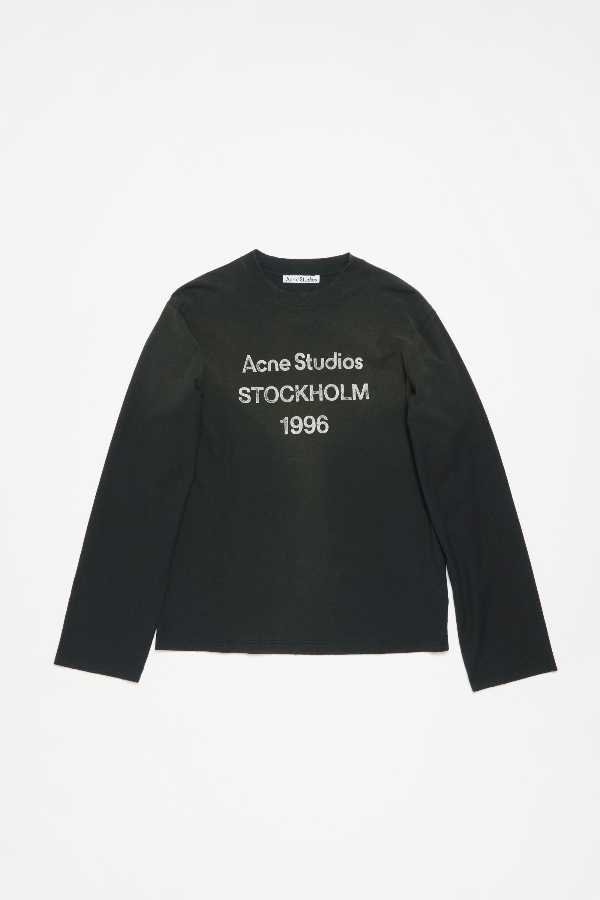 Shop Acne Studios Logo-t-shirt – Lockere Passform In Faded Black