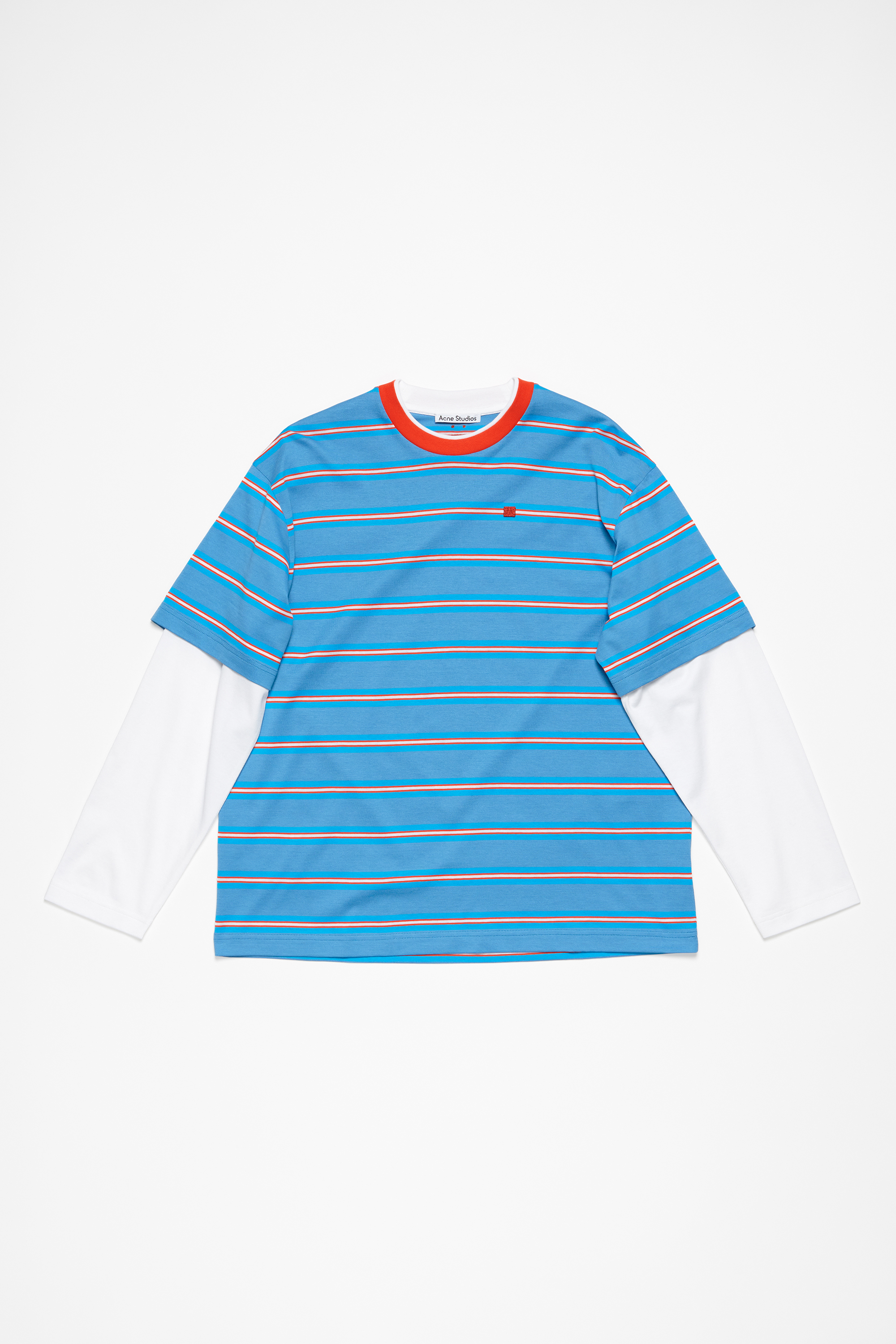 Shop Acne Studios Layered T-shirt In Sea Blue