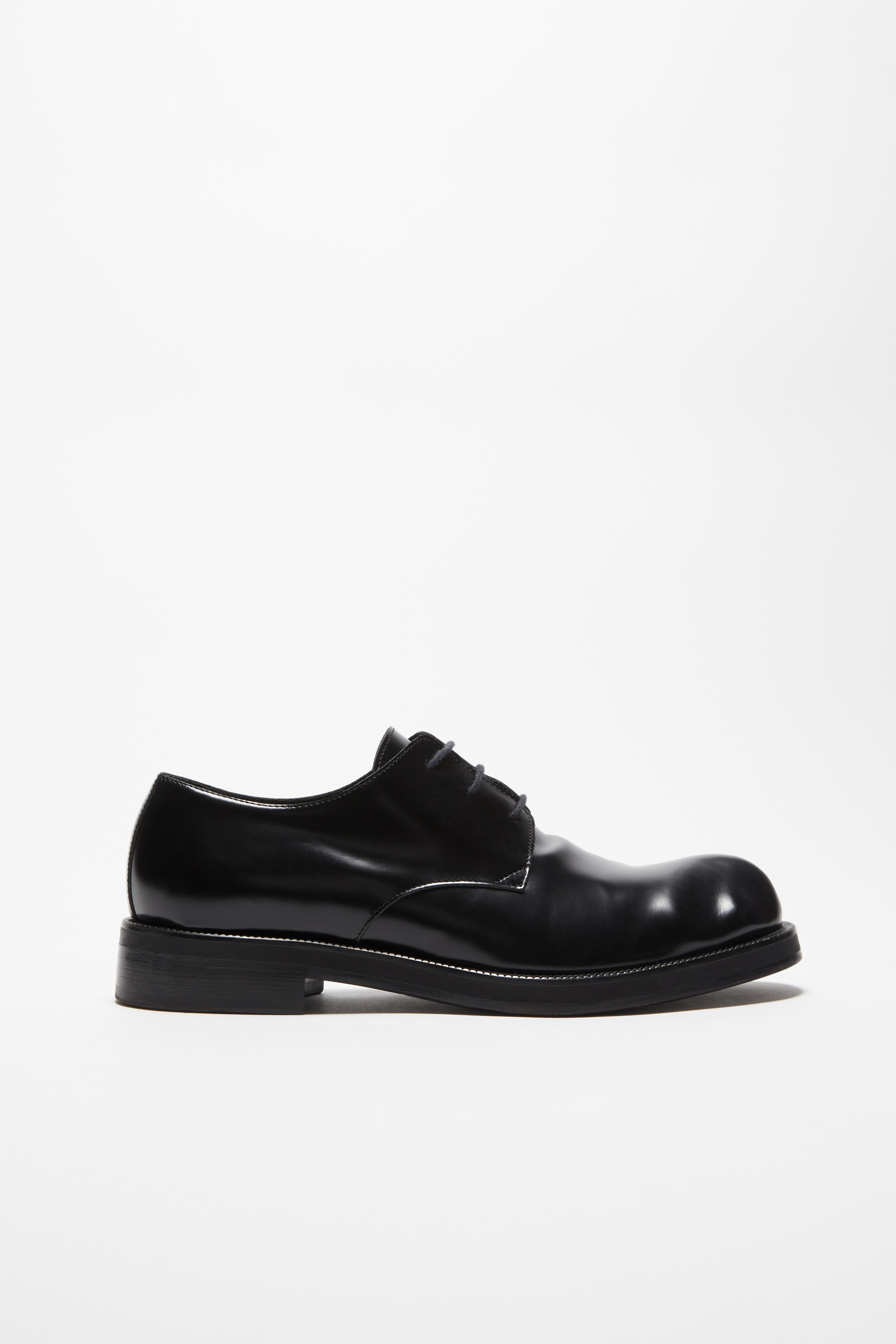 Fn-mn-shoe000216 Black/black Leather Derby Shoes