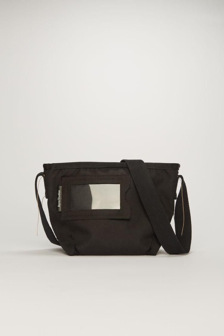 structured black crossbody bag