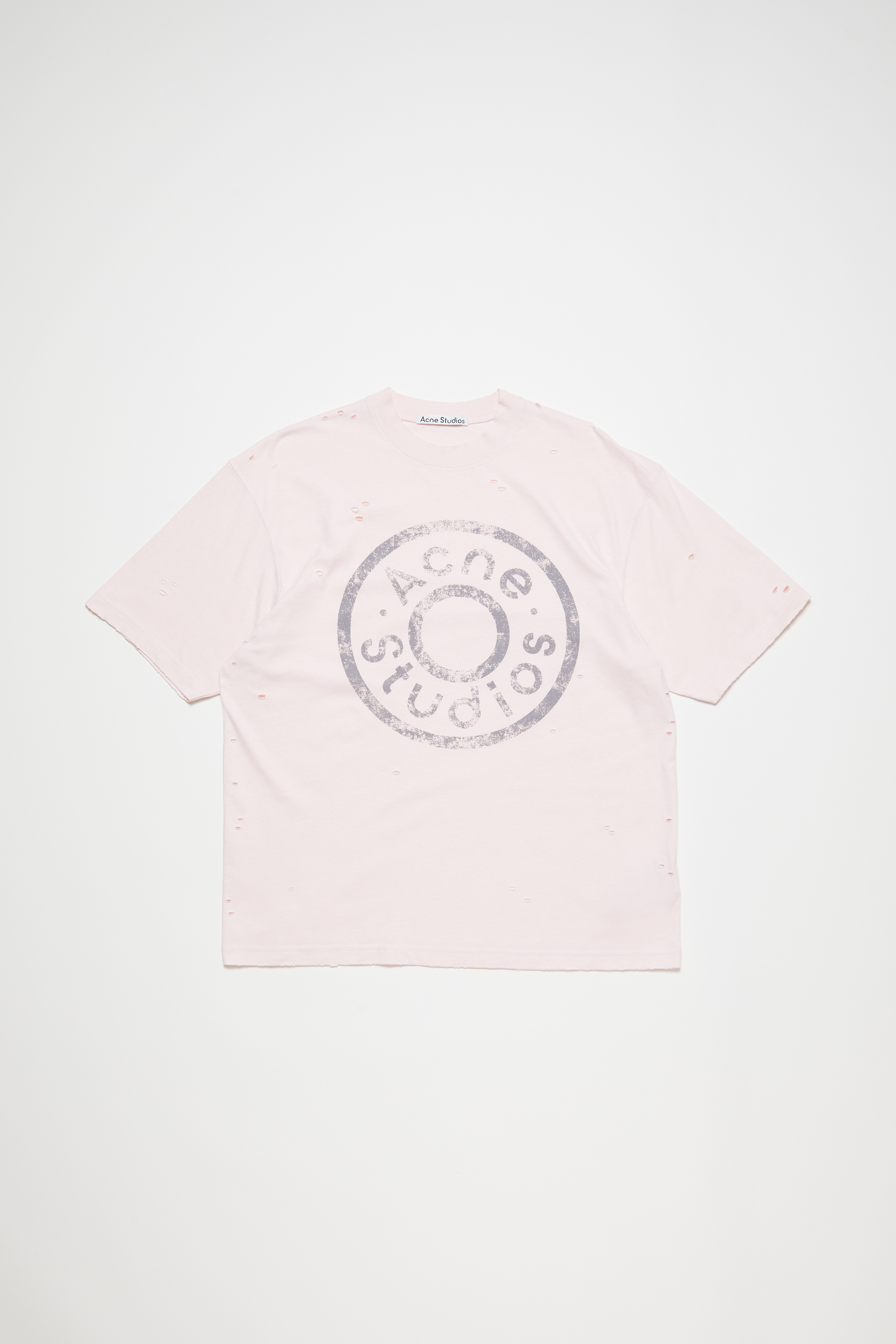 Shop Acne Studios Logo-t-shirt – Lockere Passform In Faded Pink