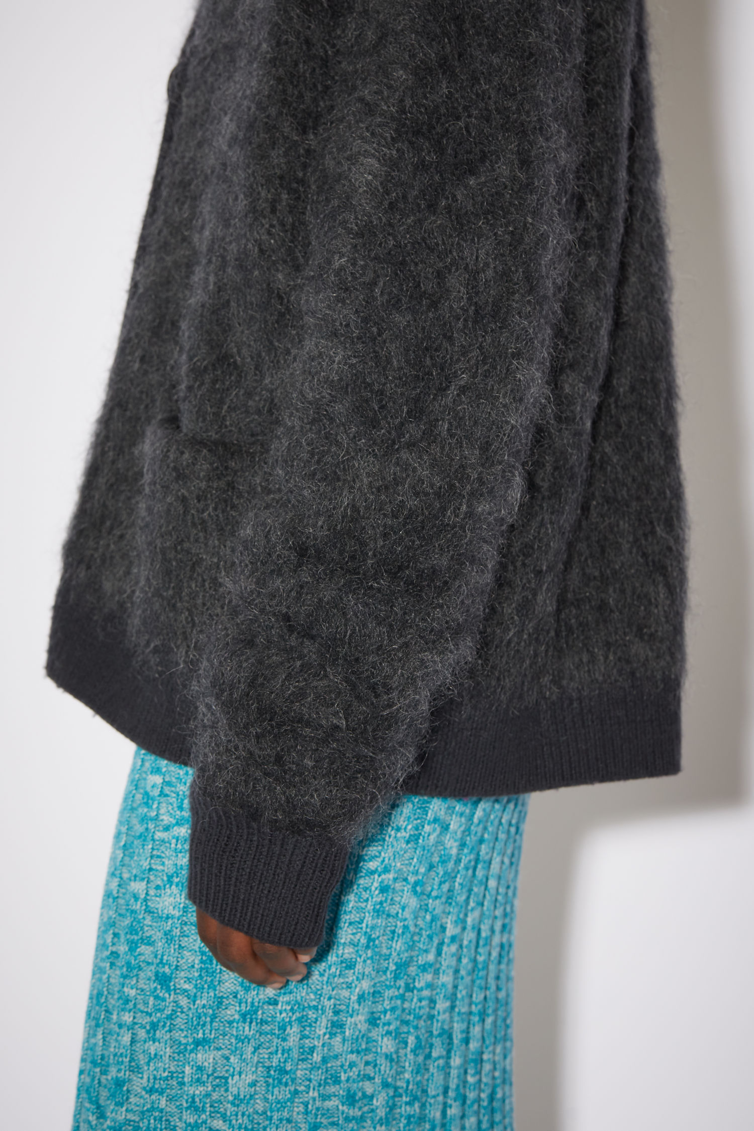 Acne Studios - Mohair wool fluffy cardigan - Anthracite grey